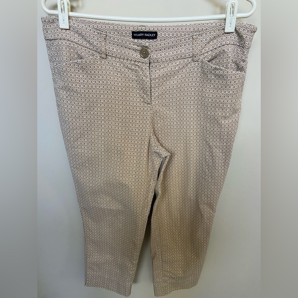 Hilary Radley classic capri pants beige size 10